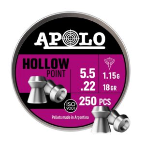 Postón Apolo Hollow Point 5,5 mm 18 grans 250 pcs
